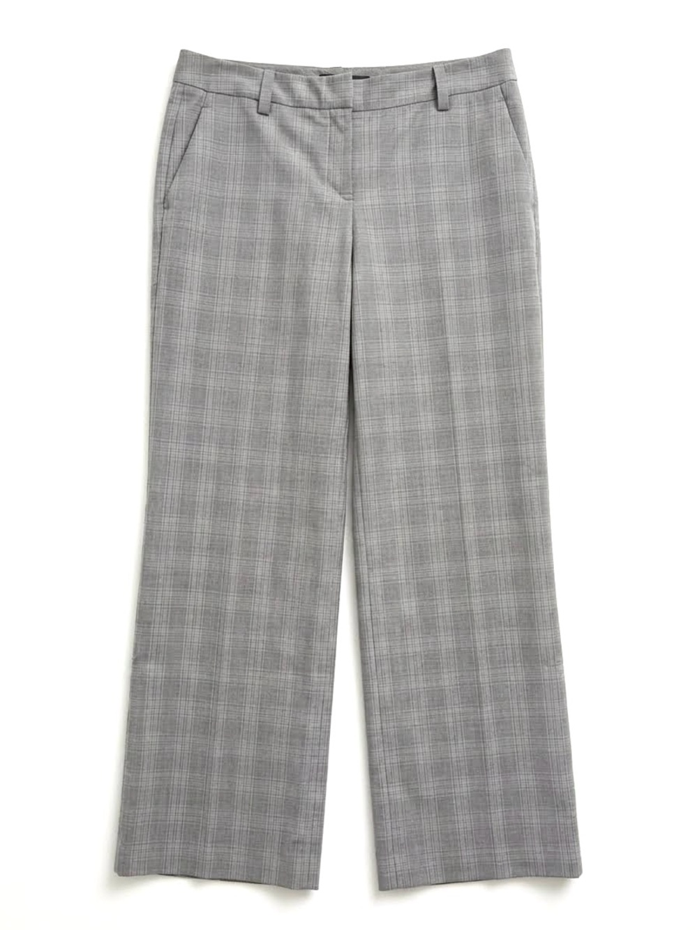 The Limited Grey Glen Plaid Wide Leg Trousers Dress Pants Career Workwear Sz 10